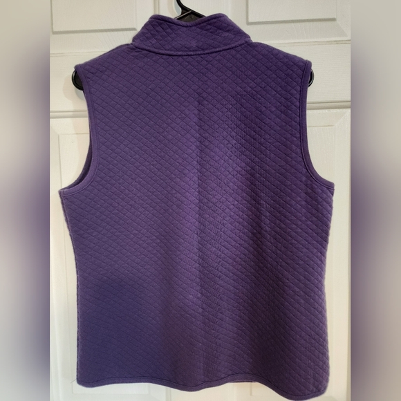 Karen Scott Women's Deep Purple Quilted Vest - Picture 2 of 3